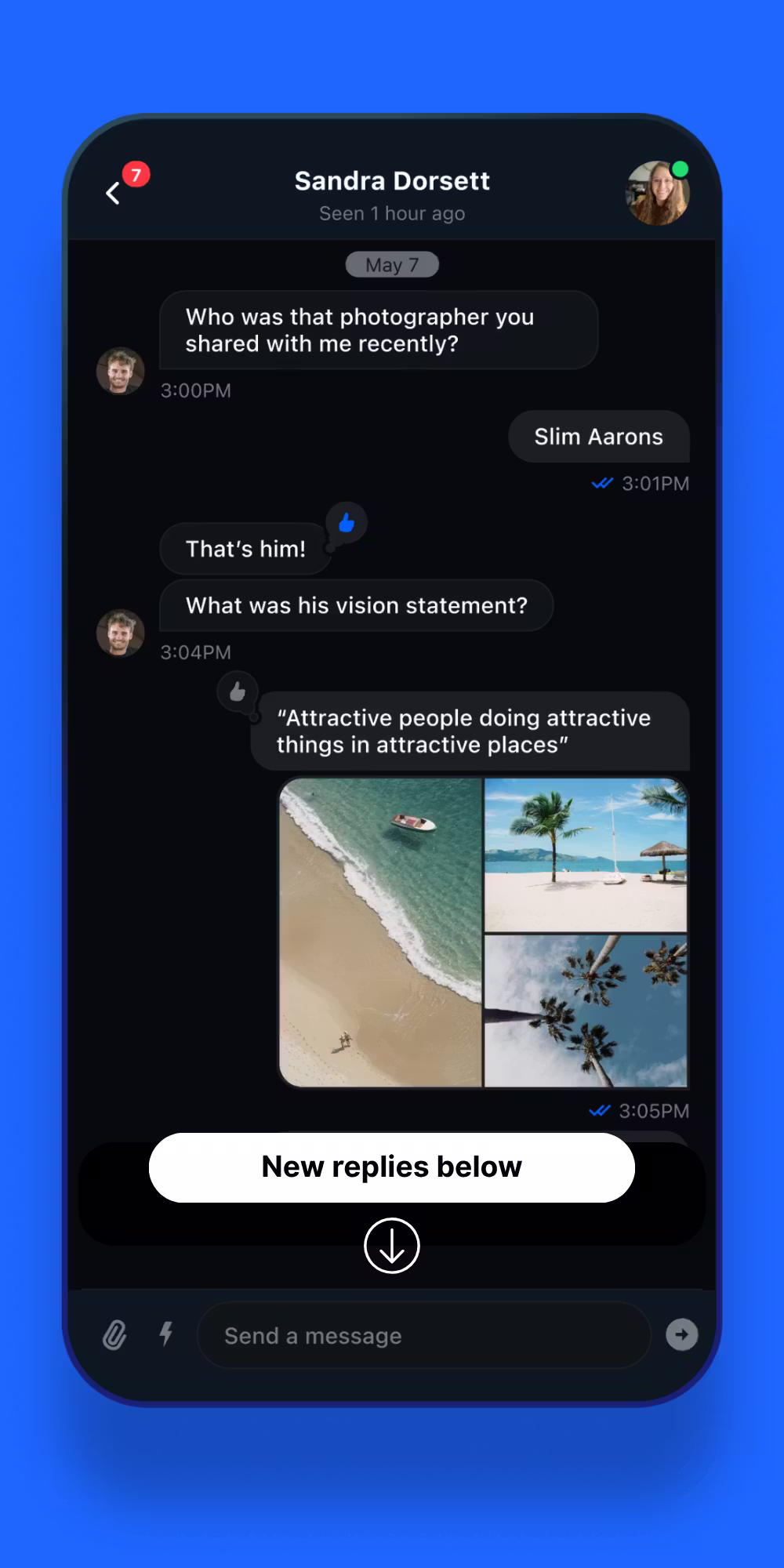 An in-app banner at the bottom of the phone screen