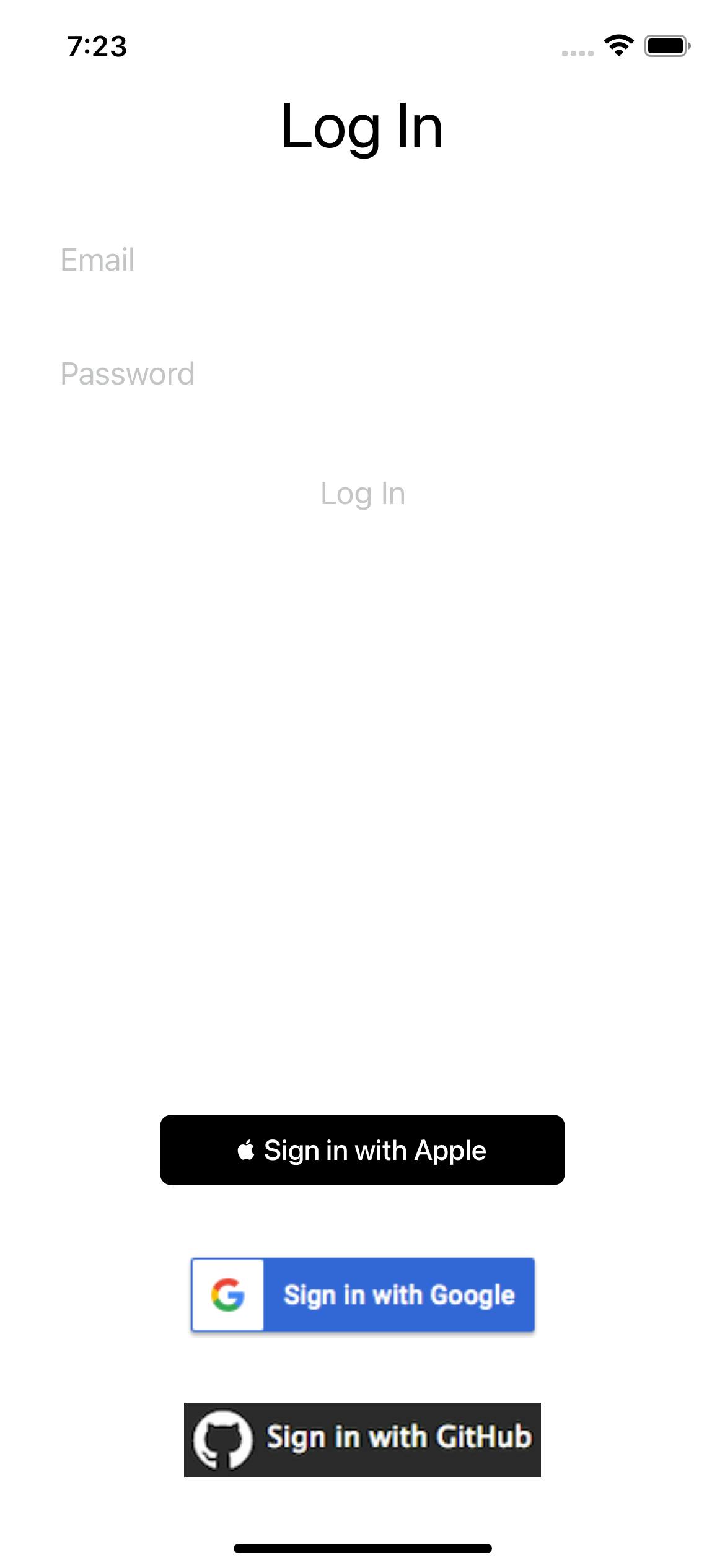 iOS App Login