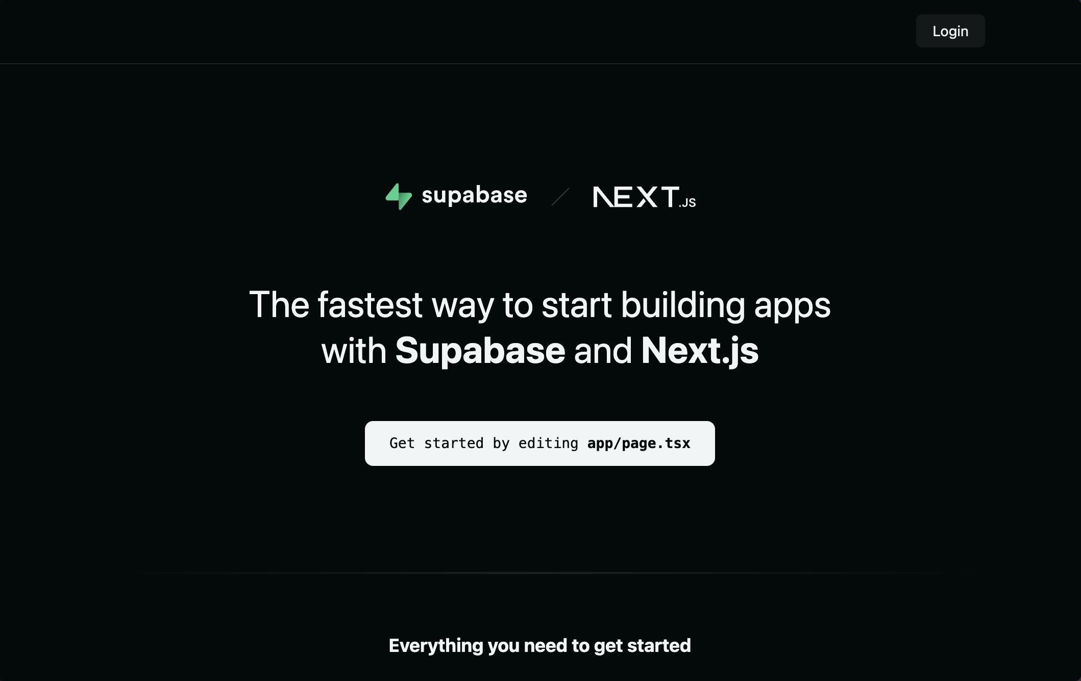Supabase NextJS template