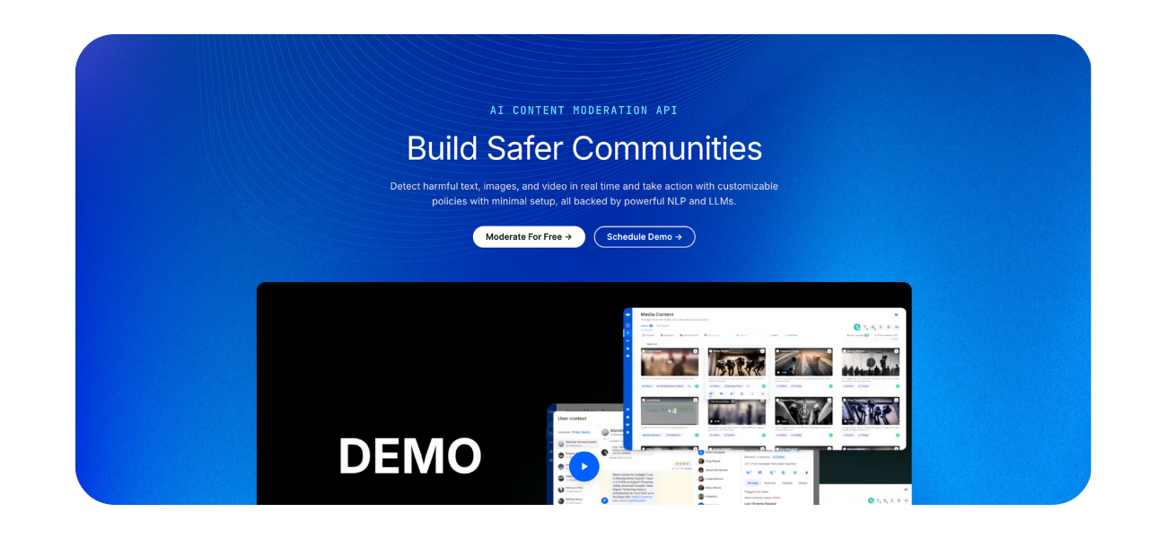 Stream Moderation landing page