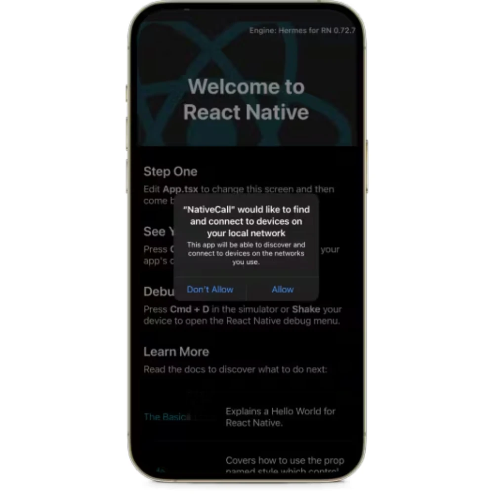 Permissions prompt