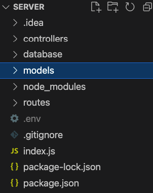 Server project folder structure