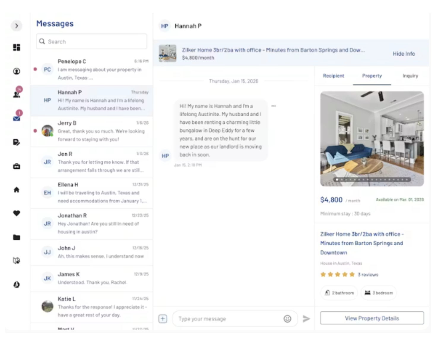 Example of moderation in a property marketplace platform