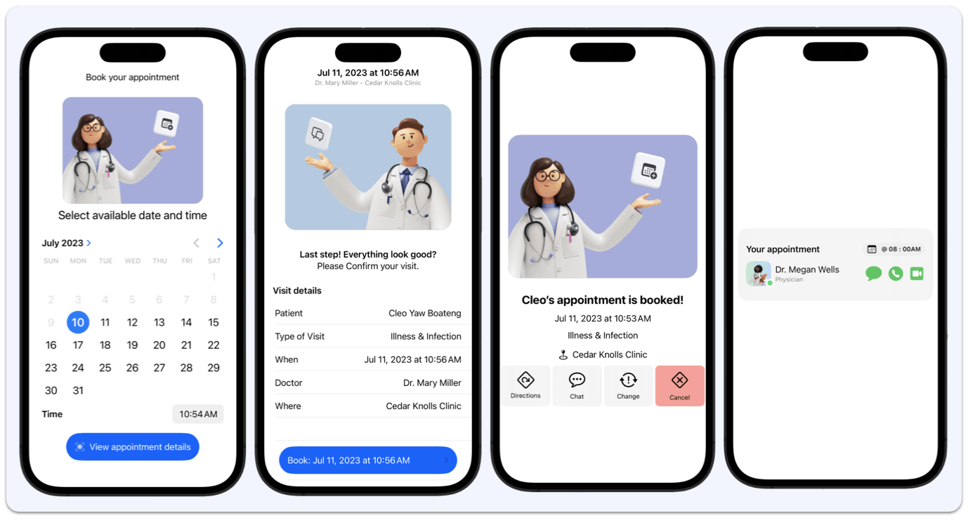 UI For Patients and Doctors