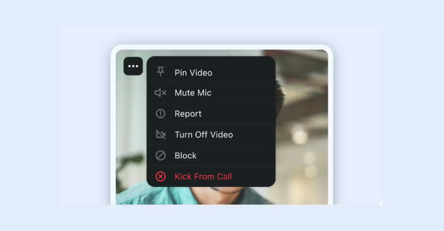 Moderation example in video
