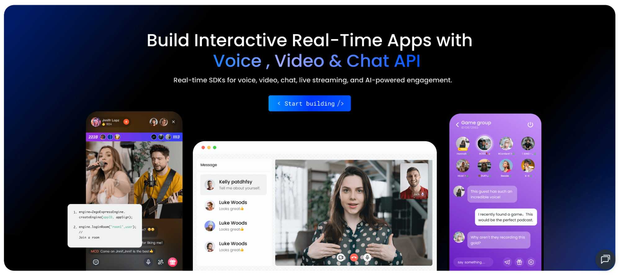 ZEGOCLOUD website landing page