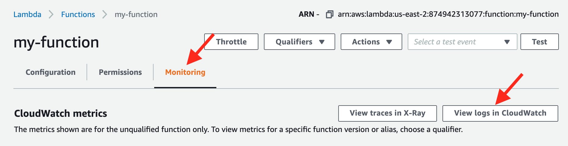 Monitor AWS Lambda