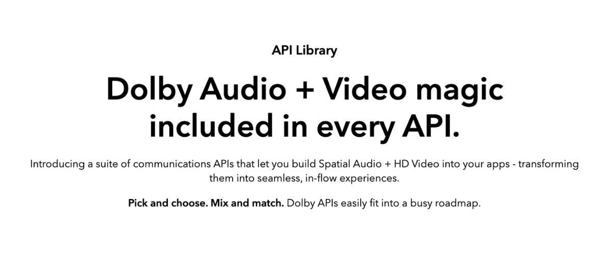 Dolby Video API