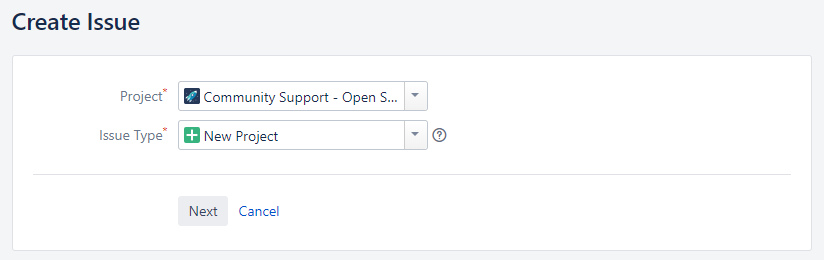 Creating a new issue in Jira
