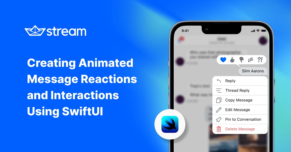 Creating animated reactions and message reactions in SwiftUI