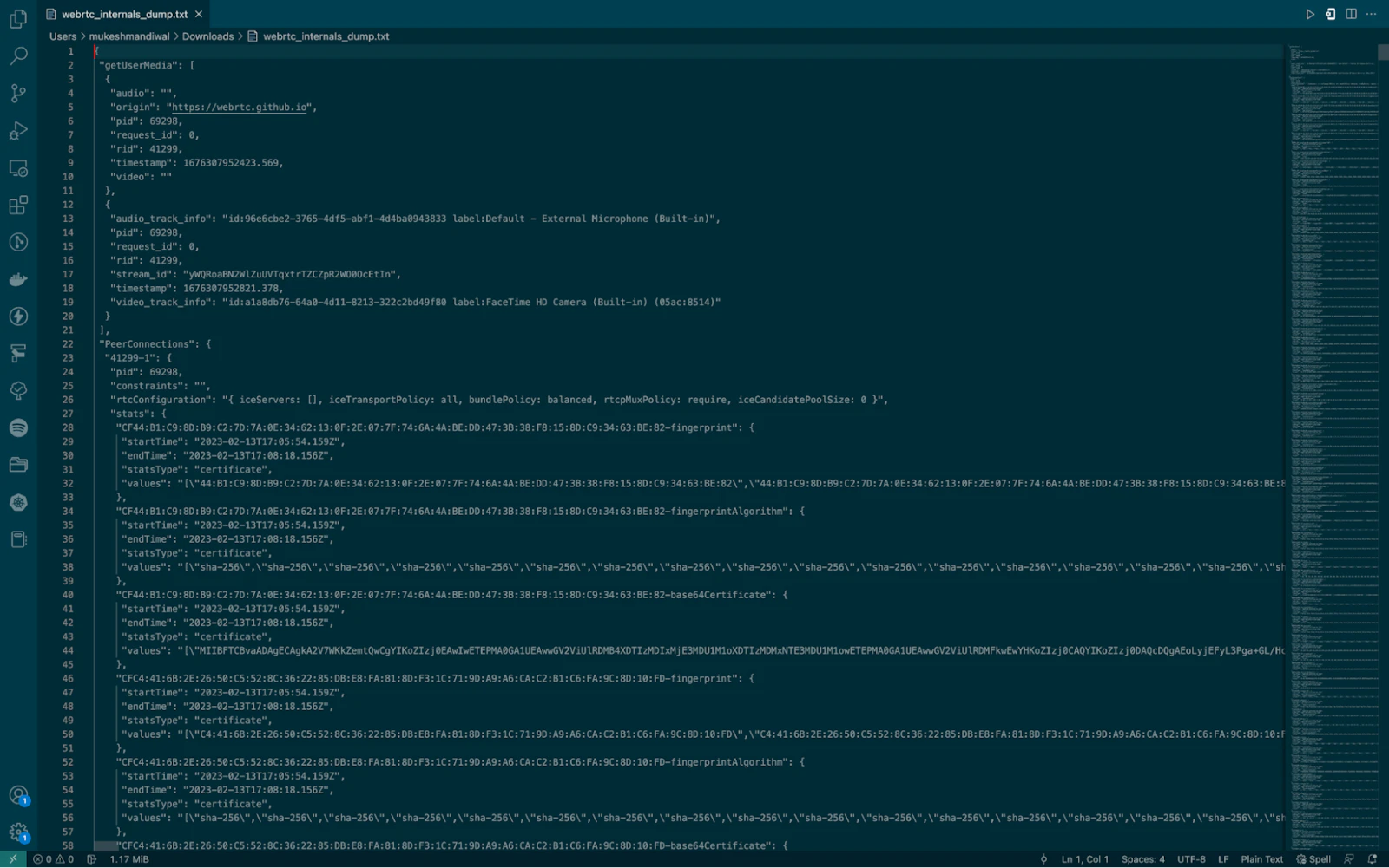 Debugging WebRTC Calls with Google Chrome