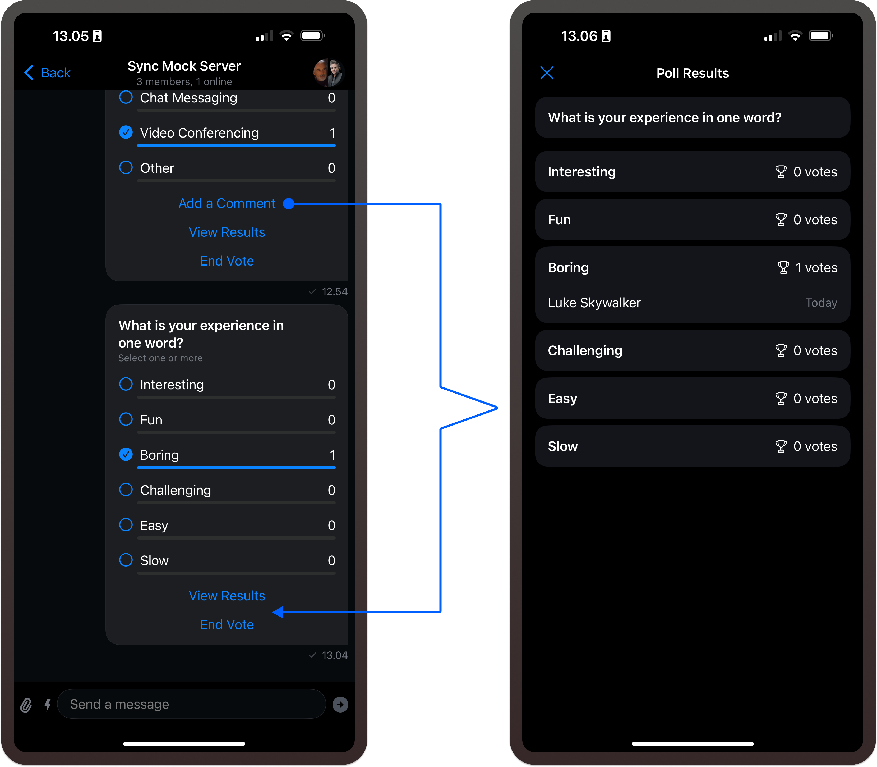 Customizing a poll