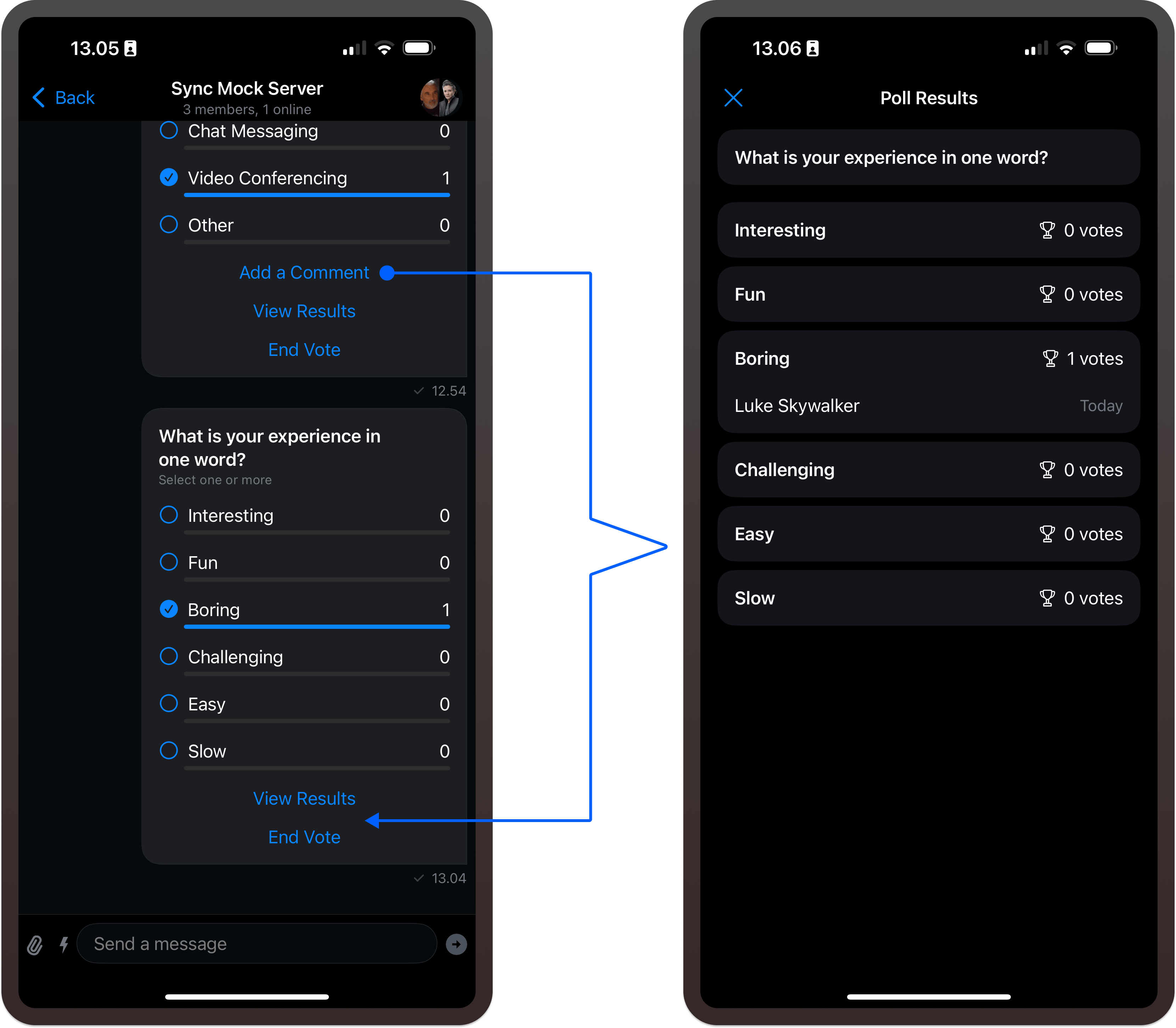 Customizing a poll