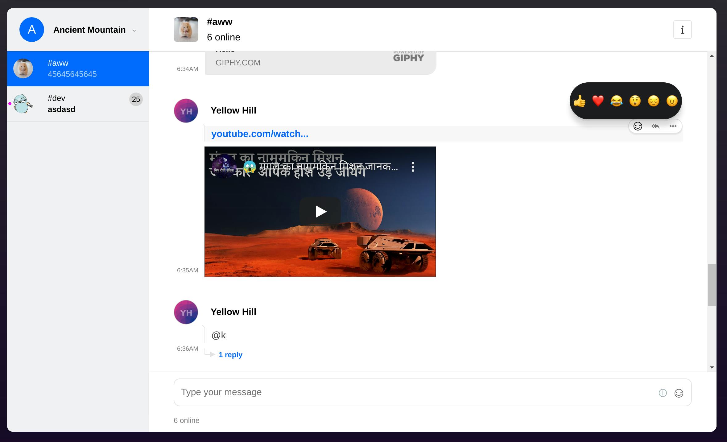 A demo Chat app built with Stream’s React components. Edit on CodePen.