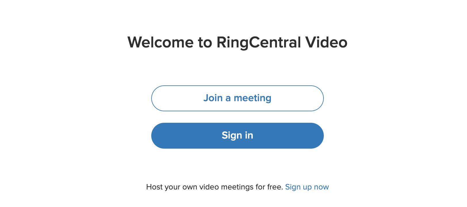RingCentral landing page
