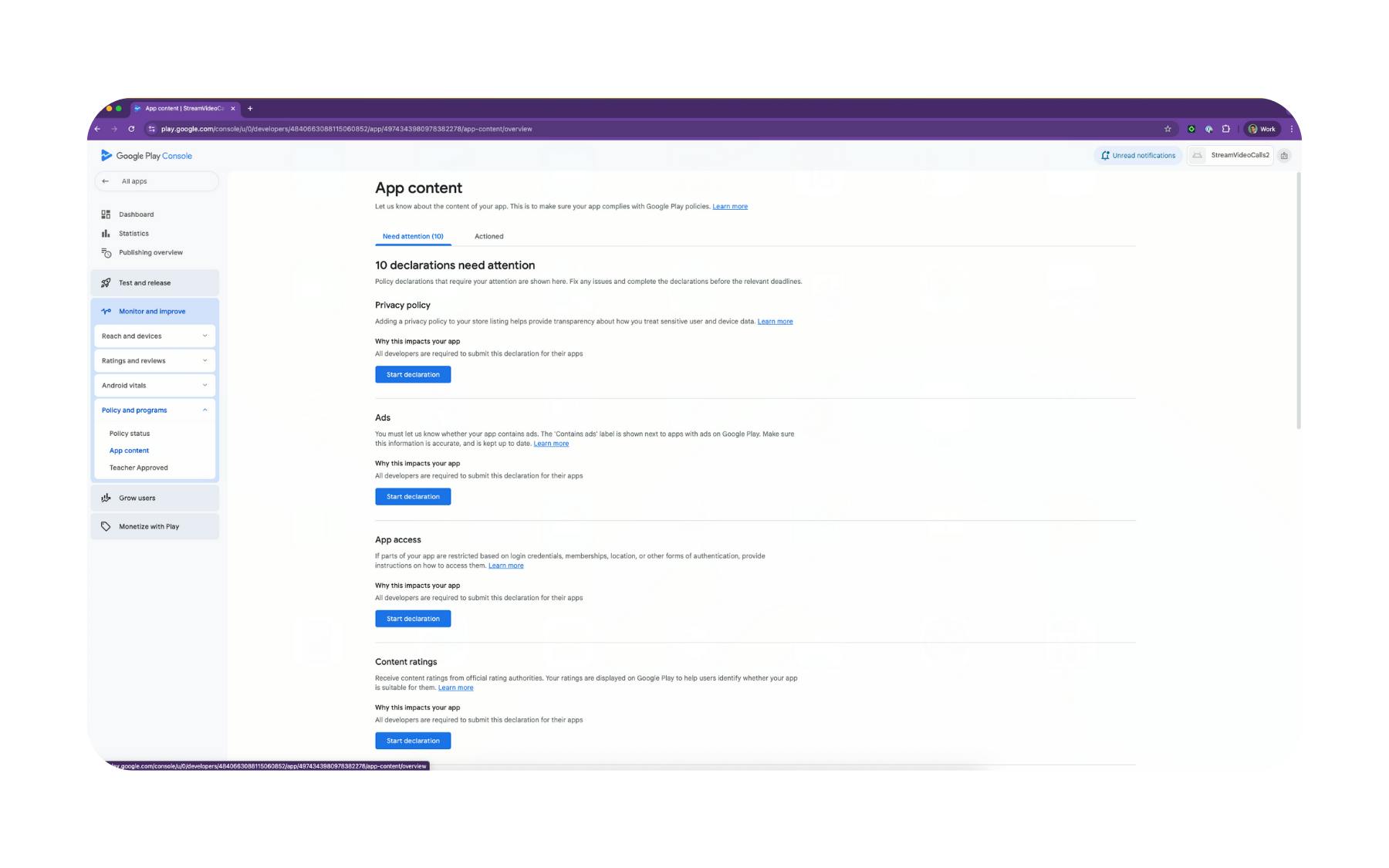 Content Rating in Google Play