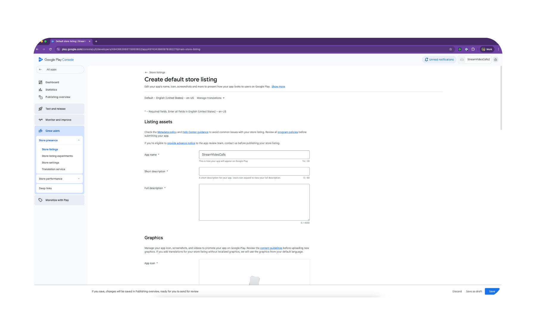 Add Store Listing Details in Google Play
