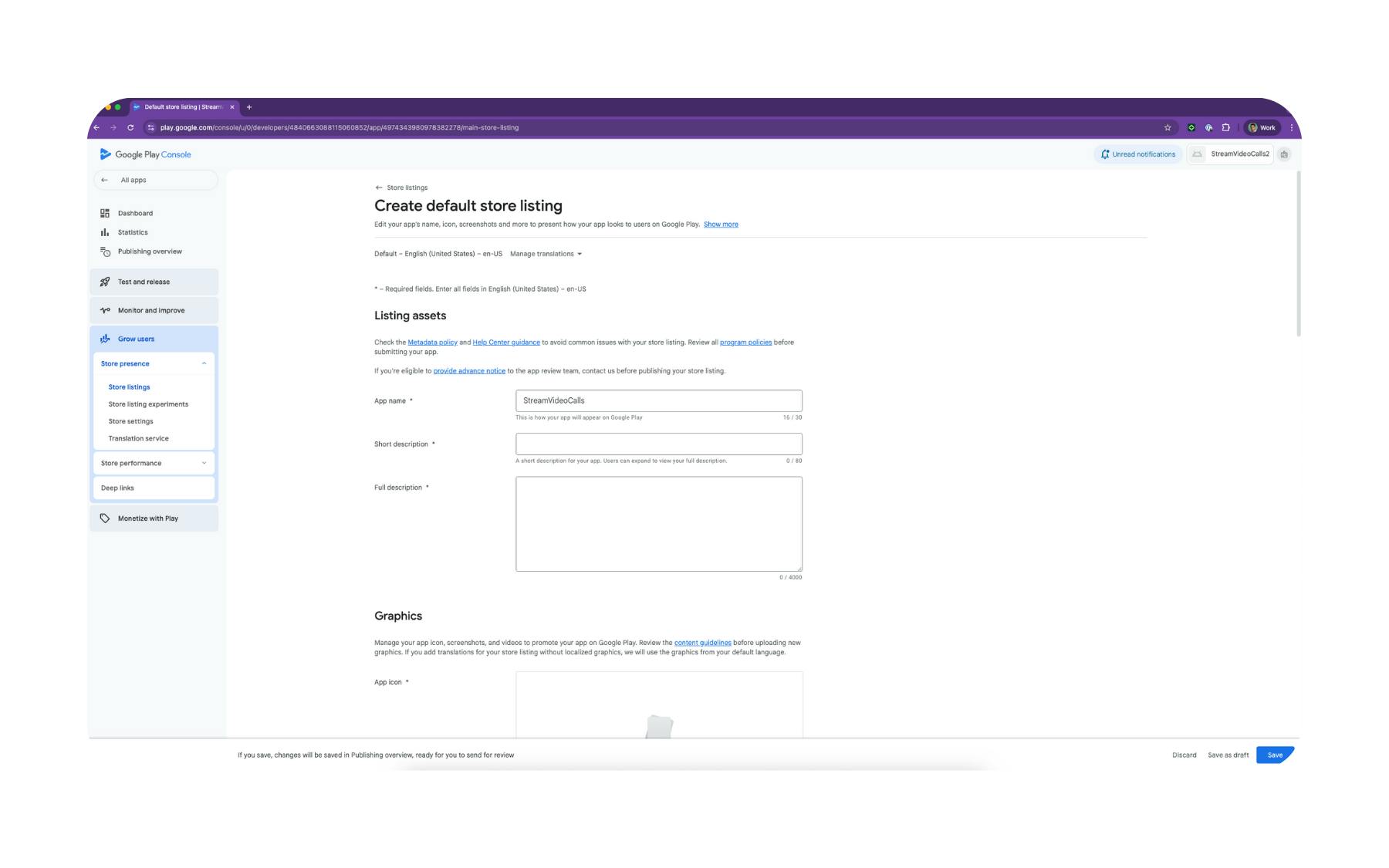 Add Store Listing Details in Google Play