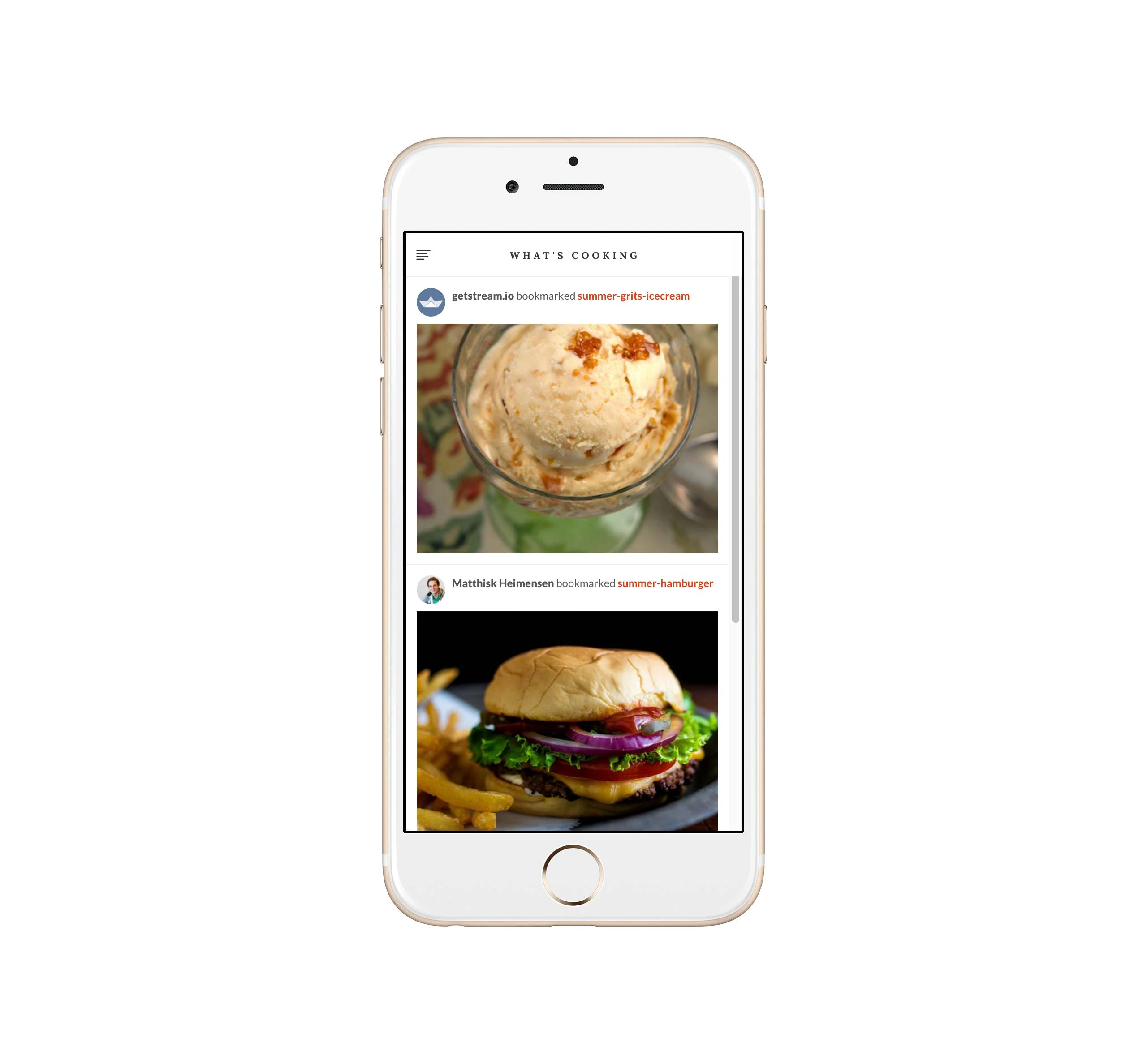 What's Cooking page