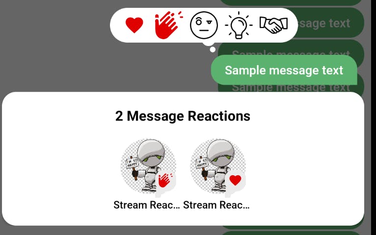 Reactions with the Stream Chat Android SDK