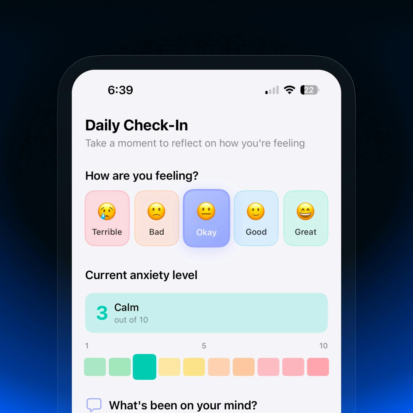 Daily check-in on Amy AI