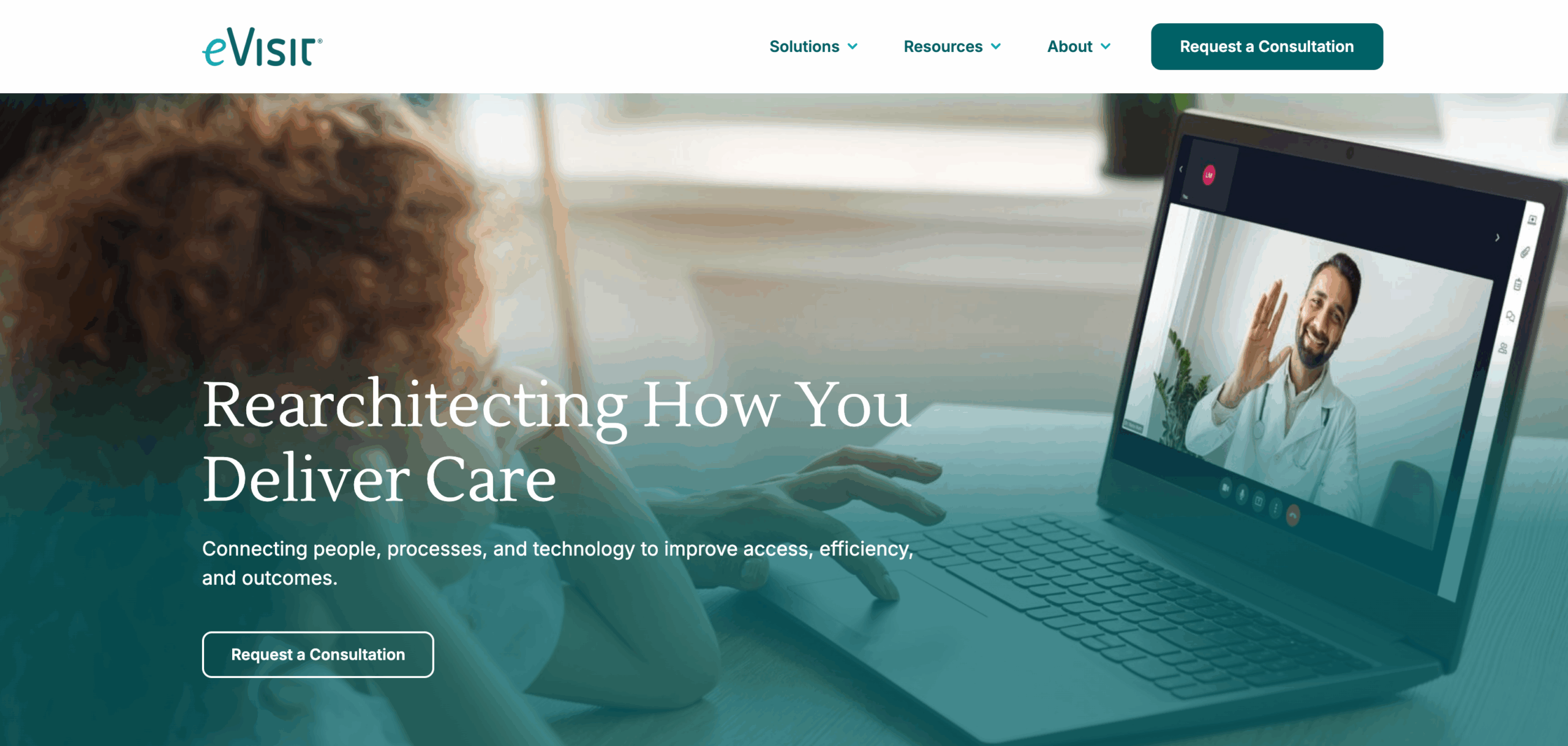 eVisit landing page