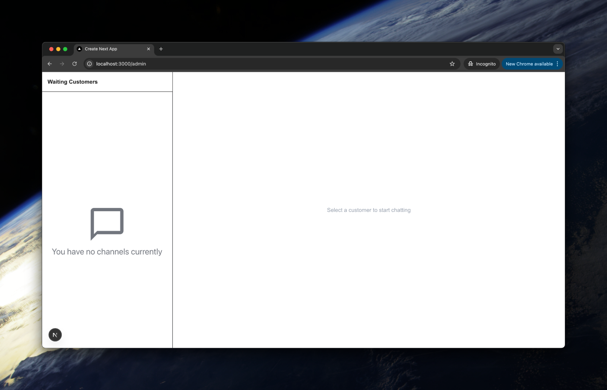 Sales chat widget on product page