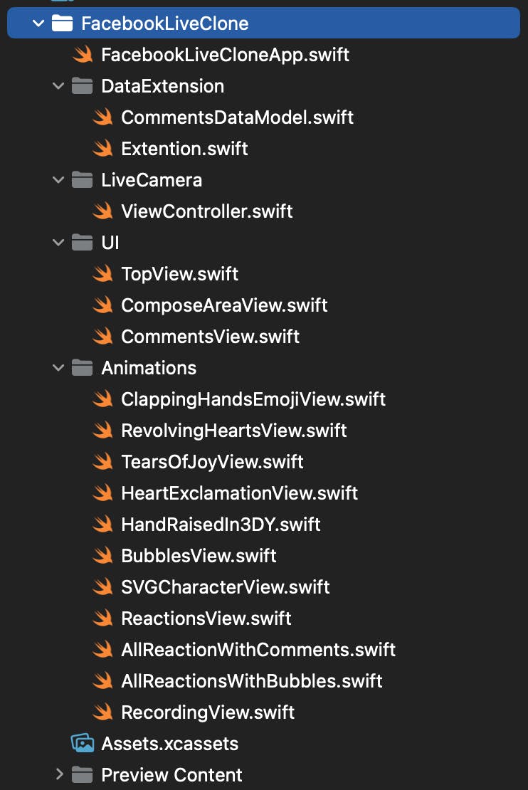 SwiftUI folder structure