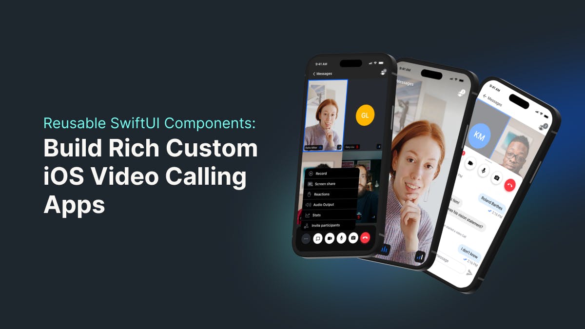 Custom iOS video calling header