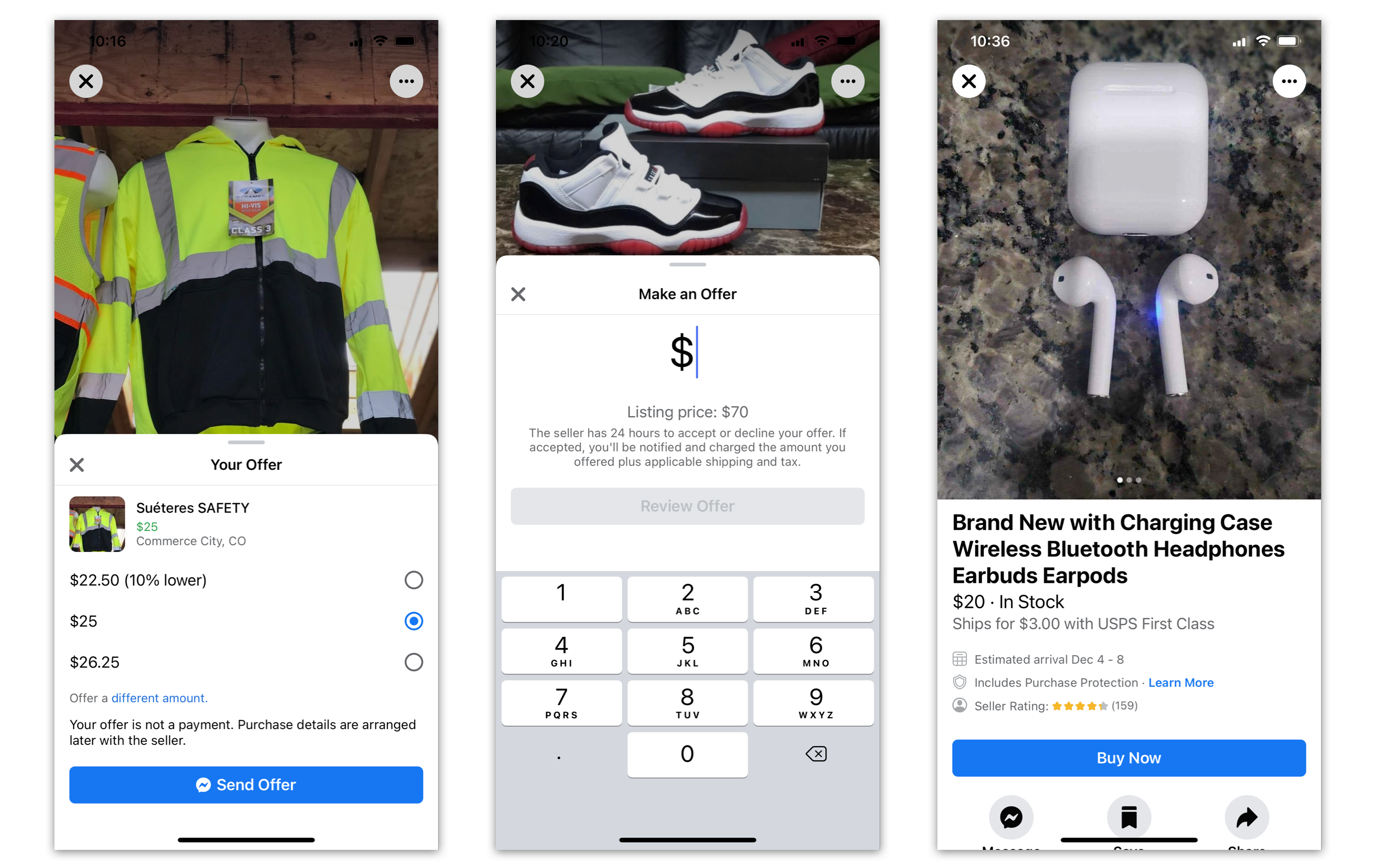 Facebook Marketplace allows users various options to buy without direct messaging