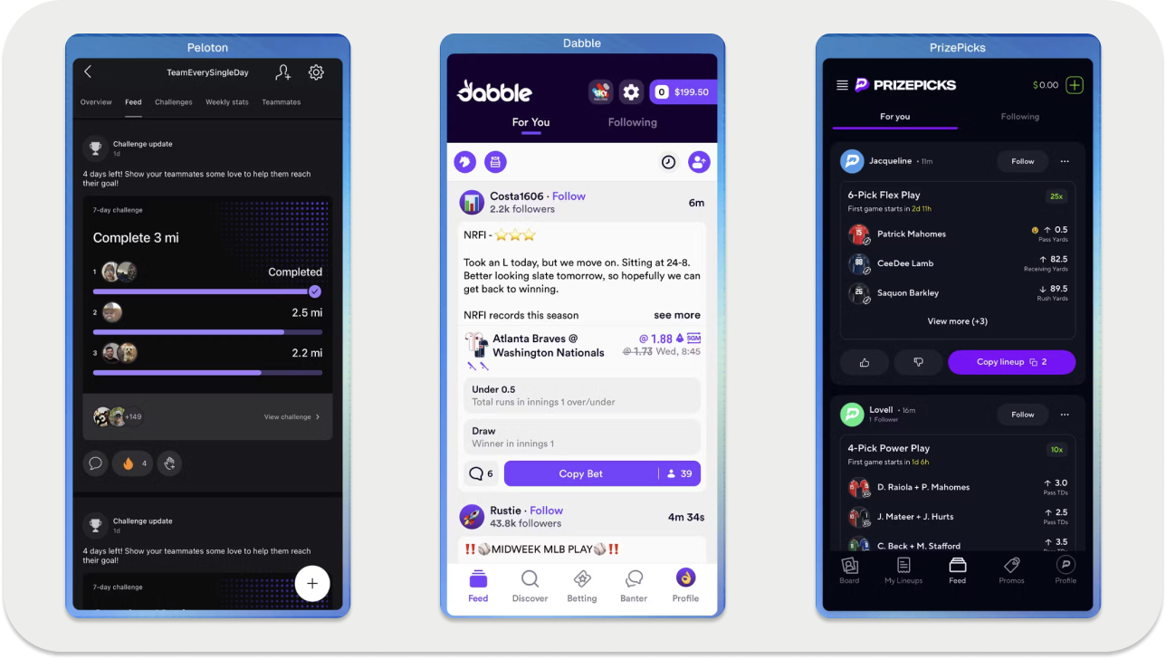 Activity feed UIs