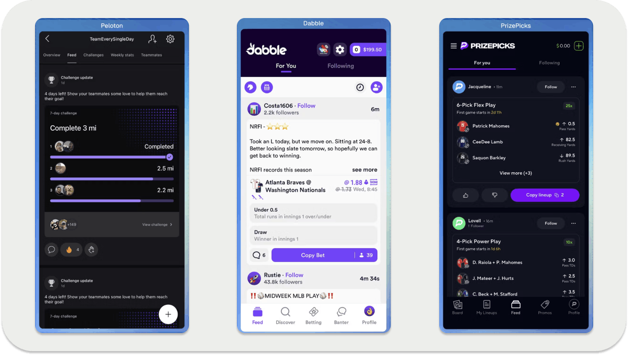 Activity feed UIs
