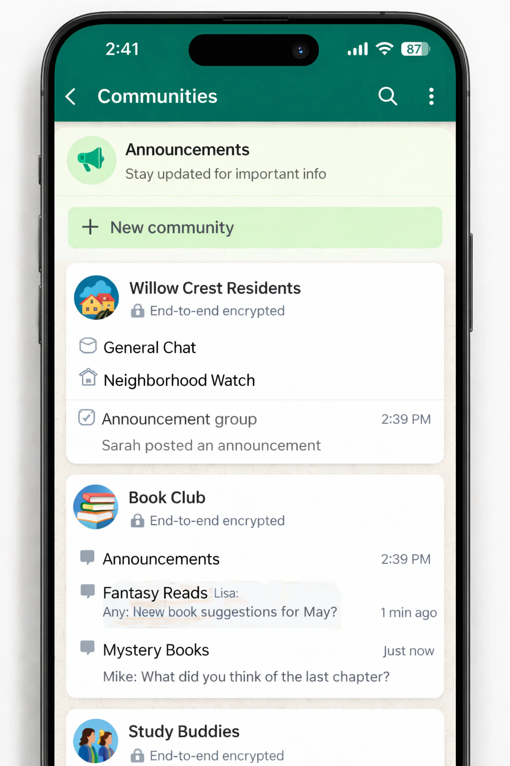 Large-Scale Groups & Communities as Network Anchors in WhatsApp