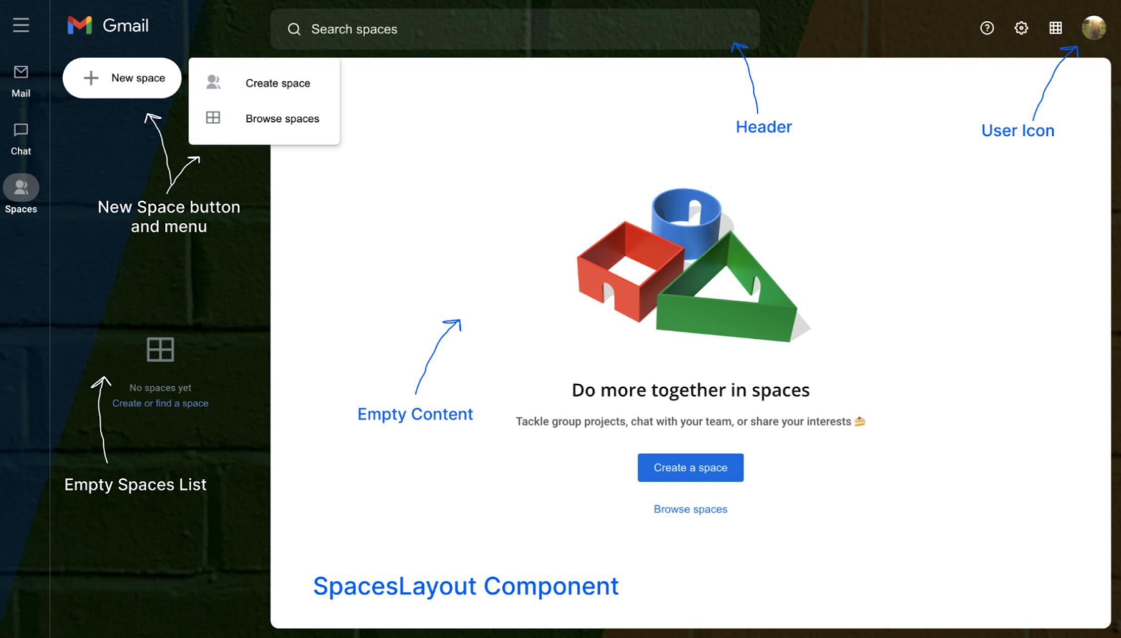 Spaces Layout Component