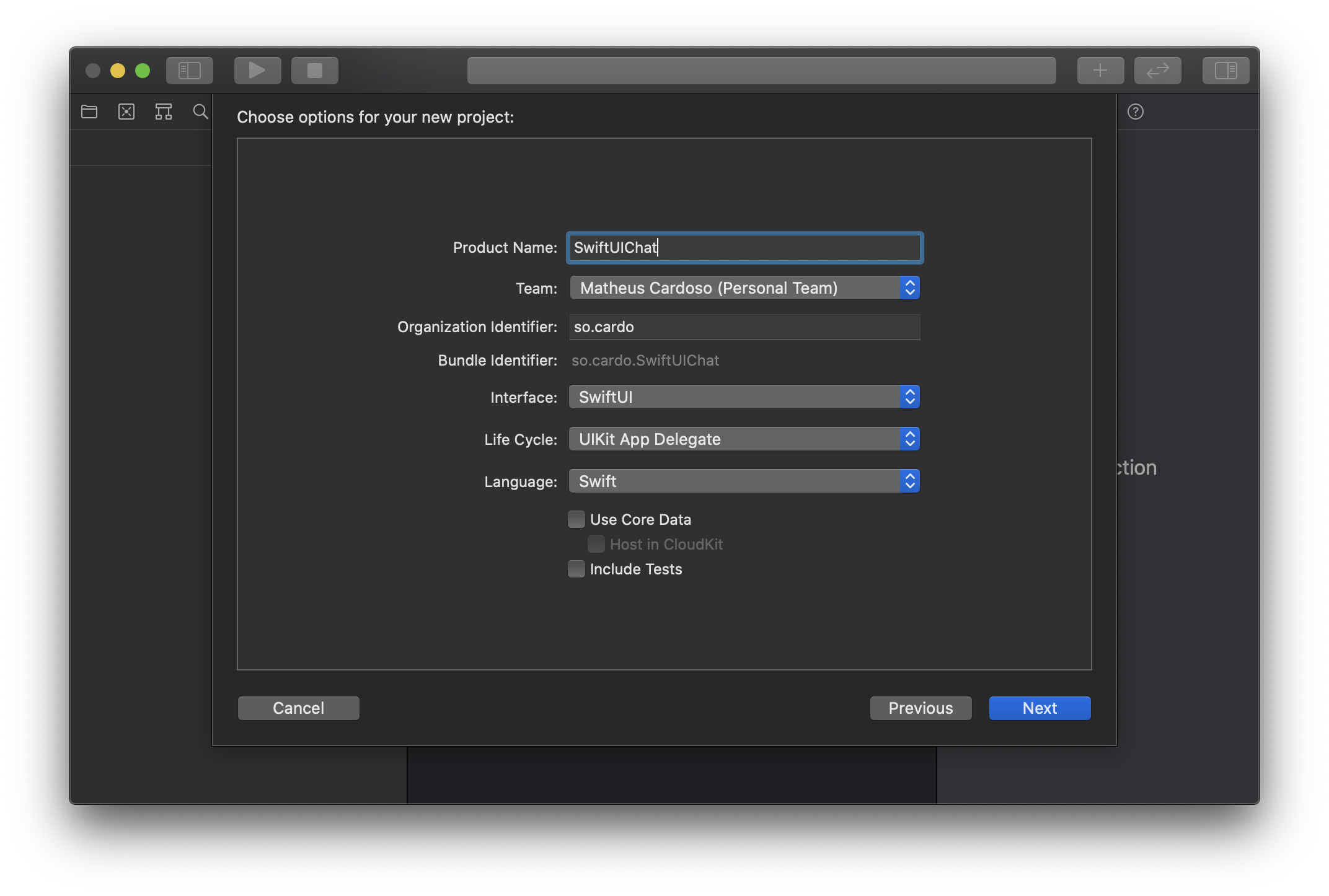 Creating SwiftUI Project on Xcode