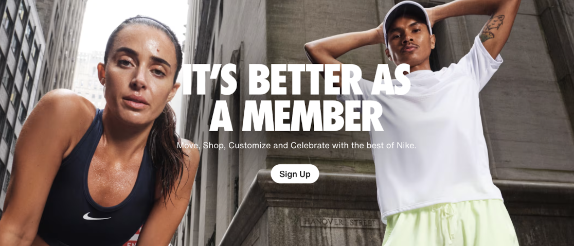 Nike membership program sign-up
