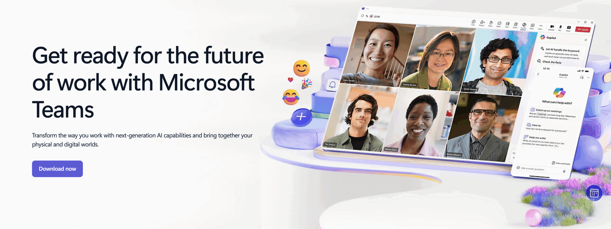 Microsoft Teams landing page