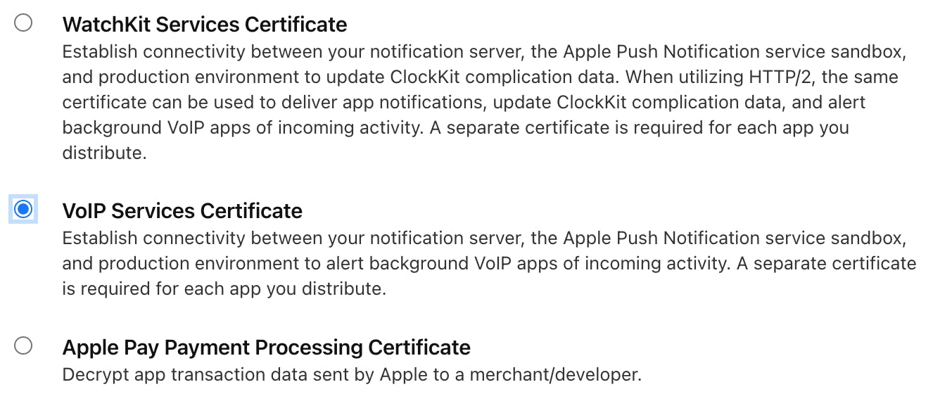 VoIP service certificate