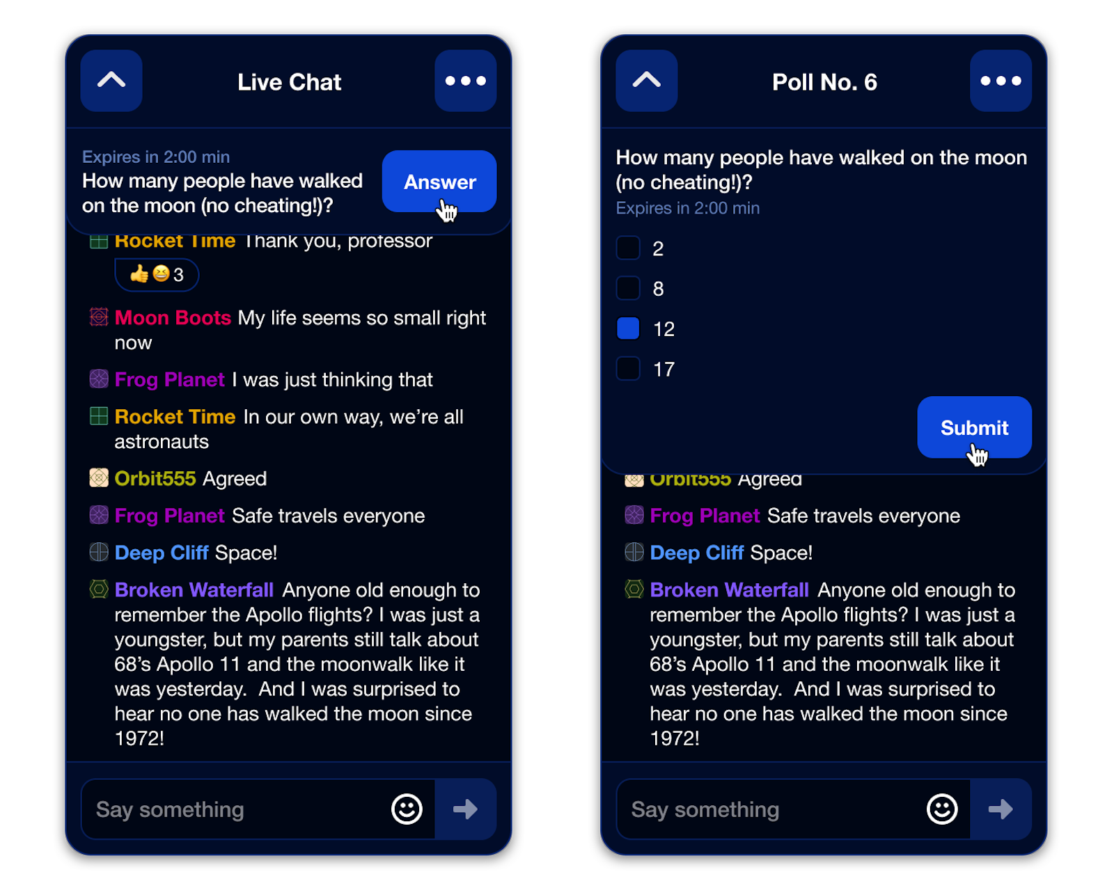 Exploring Livestream Chat UX: Threads and Replies