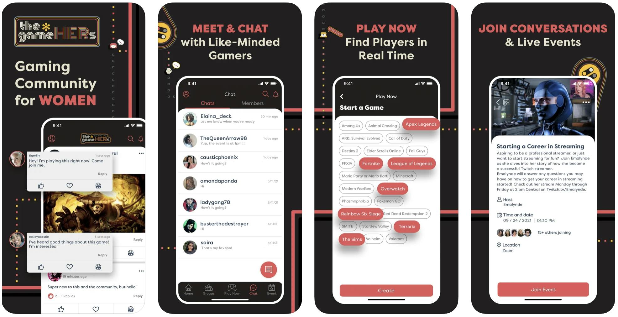 The*gameHERS Gaming App