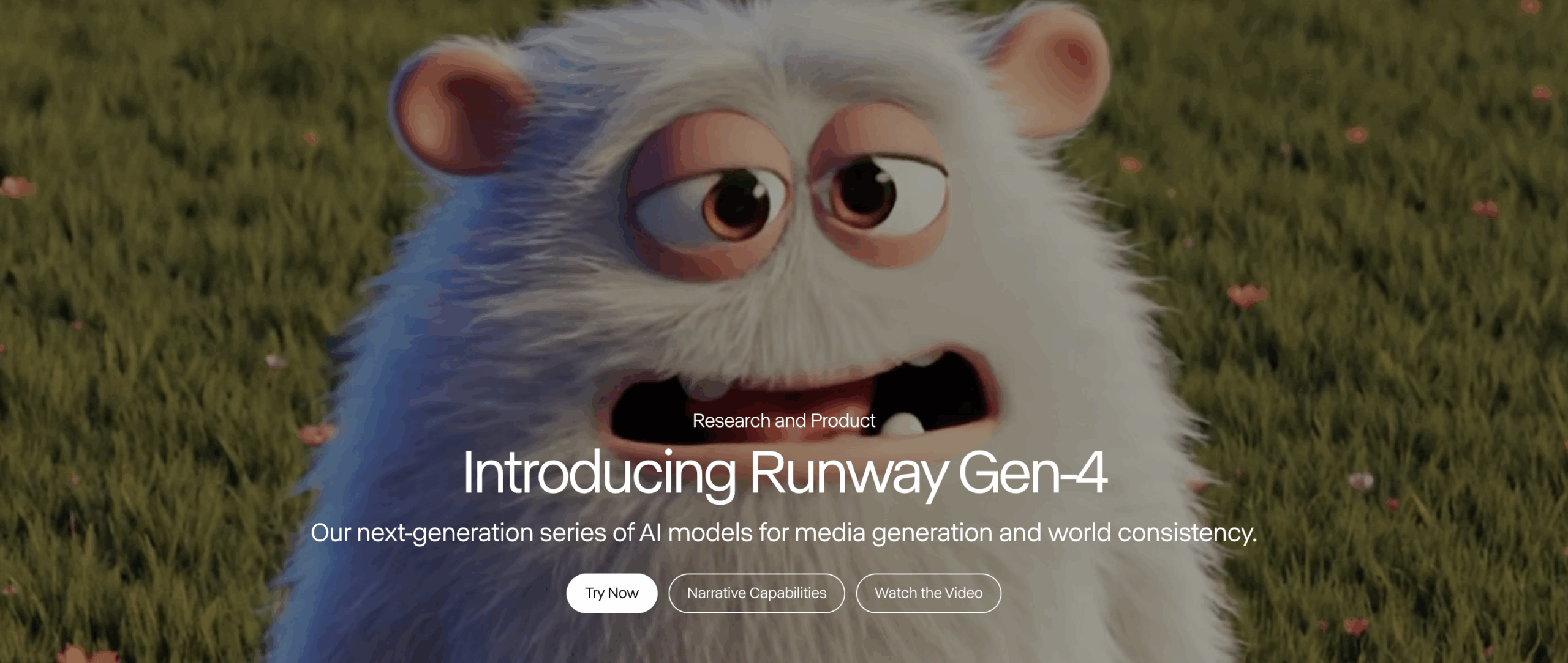 Runway Gen-4 landing page