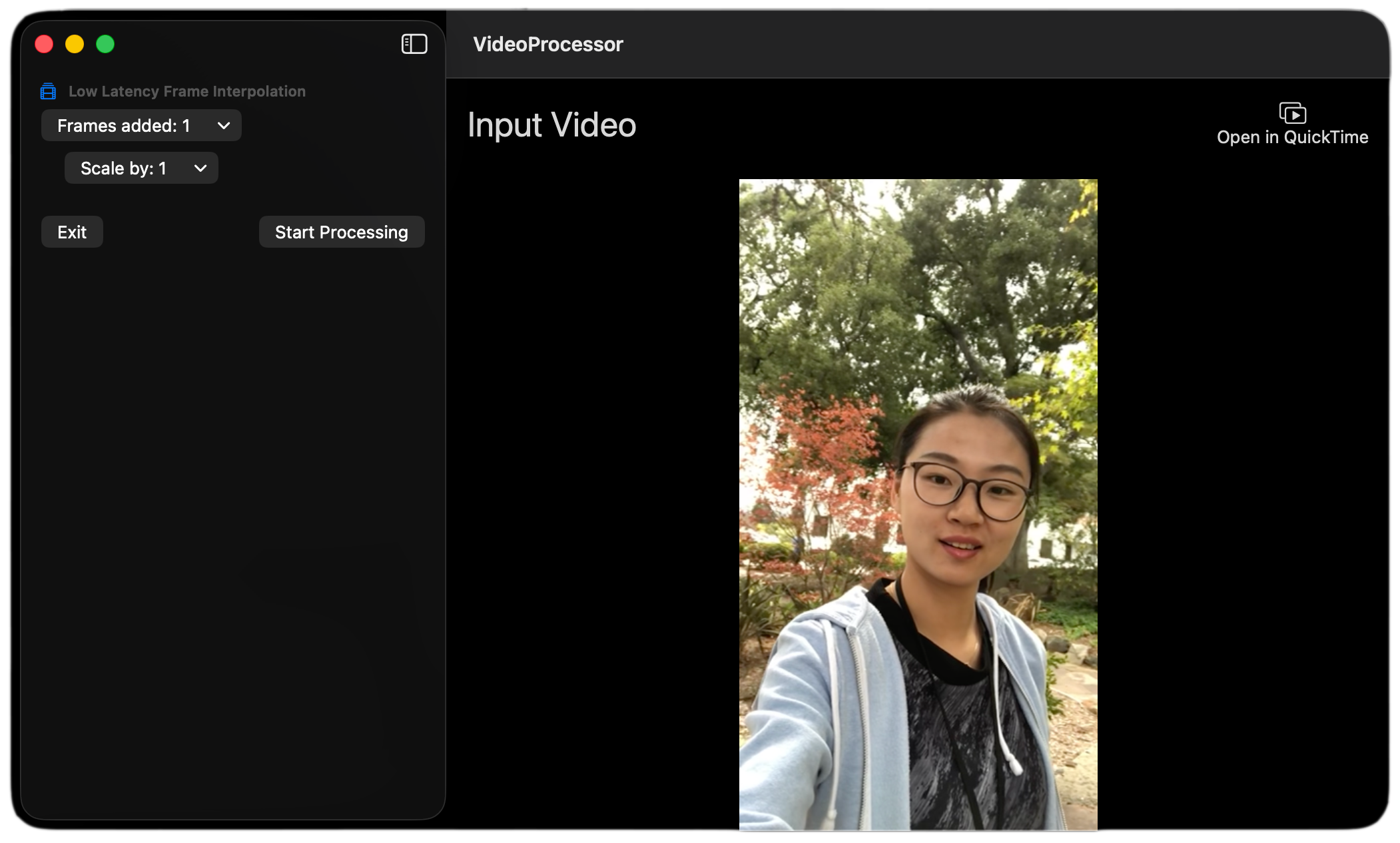 Add Low Latency Frame Interpolation