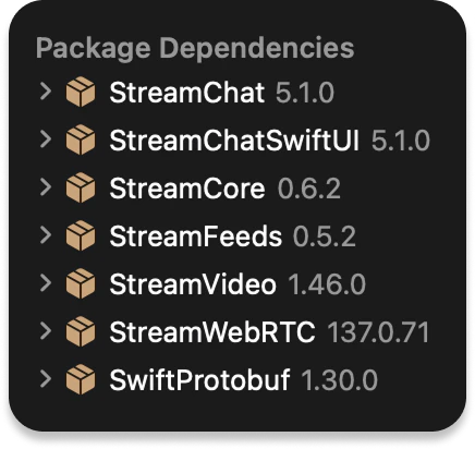Xcode package dependencies