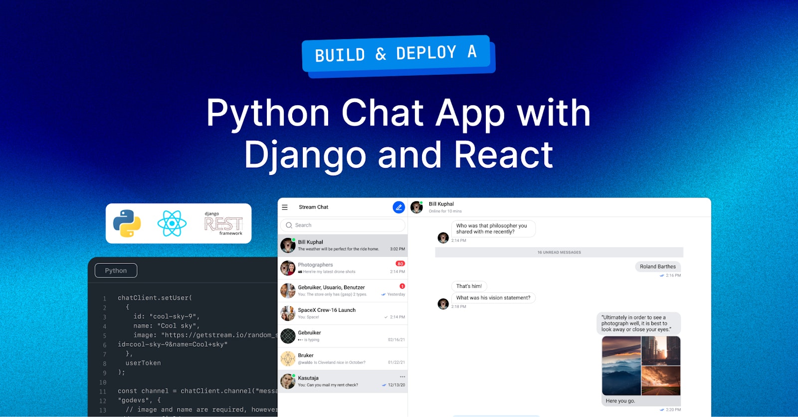 Build a Python Chat App with Django and React