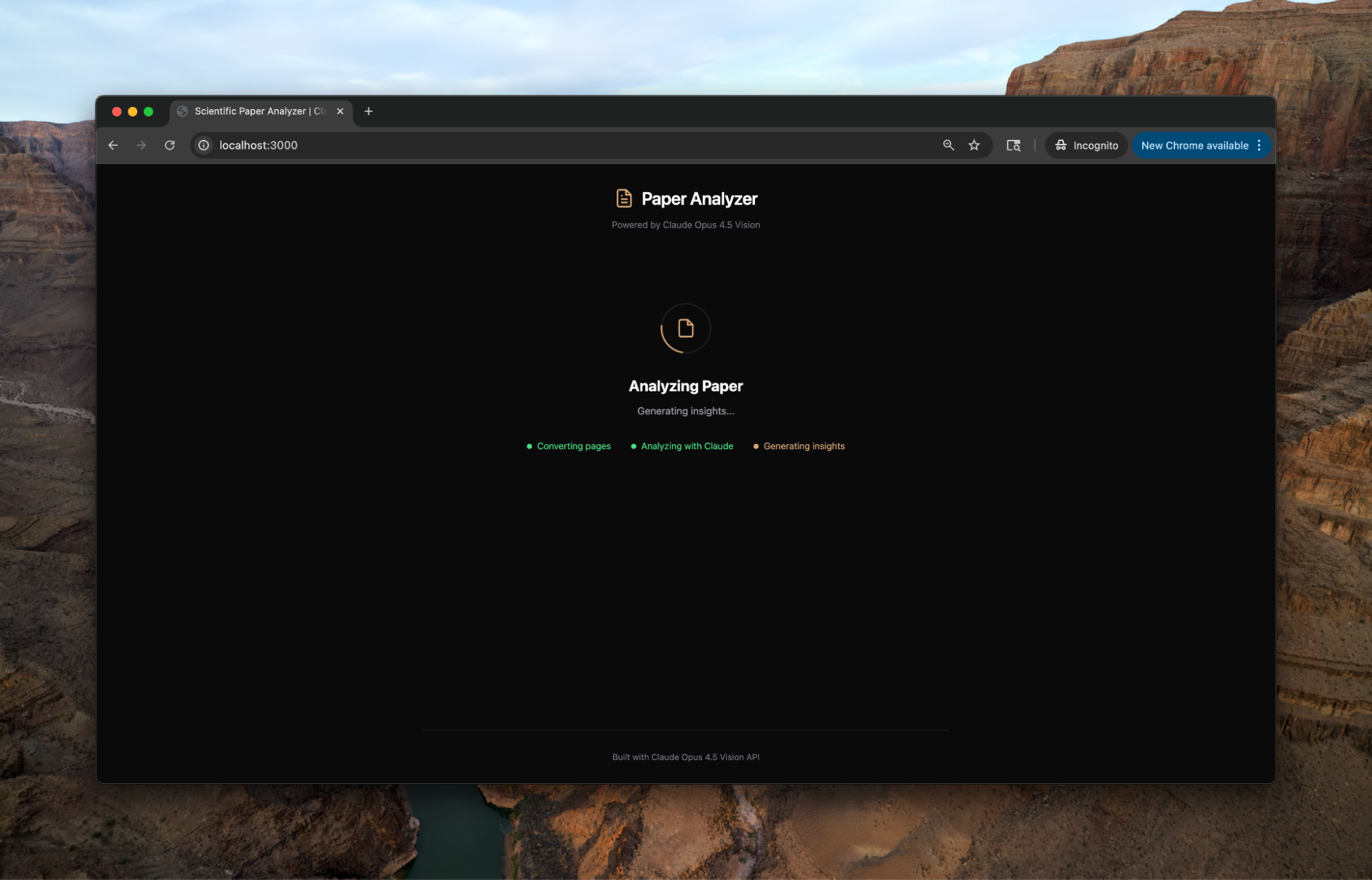 Uploading a scientific paper to a Paper Analyzer