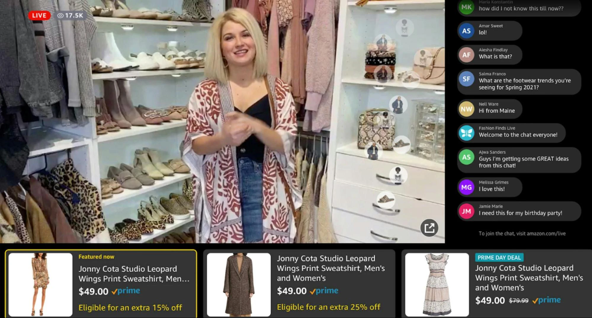 Example of livestream ecommerce 