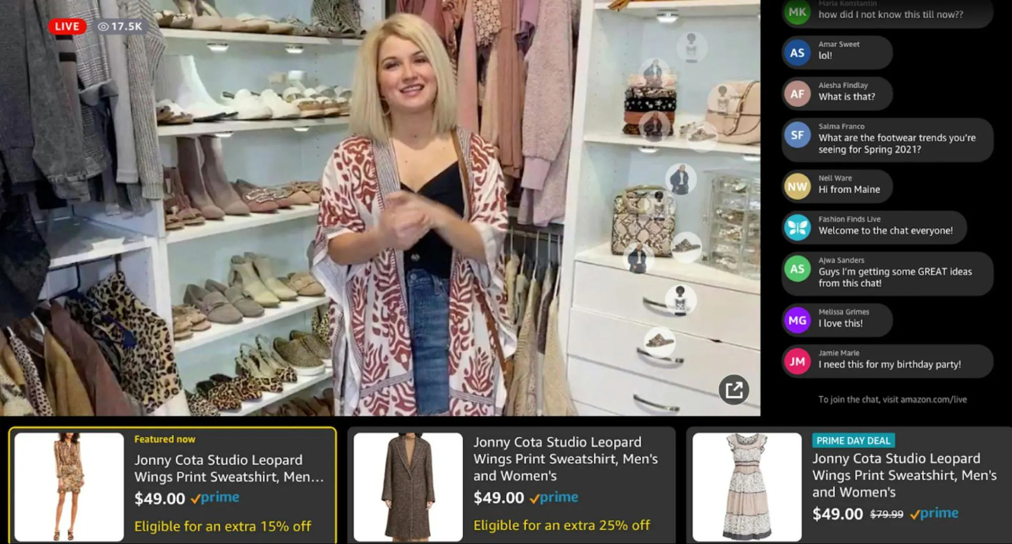 Example of livestream ecommerce