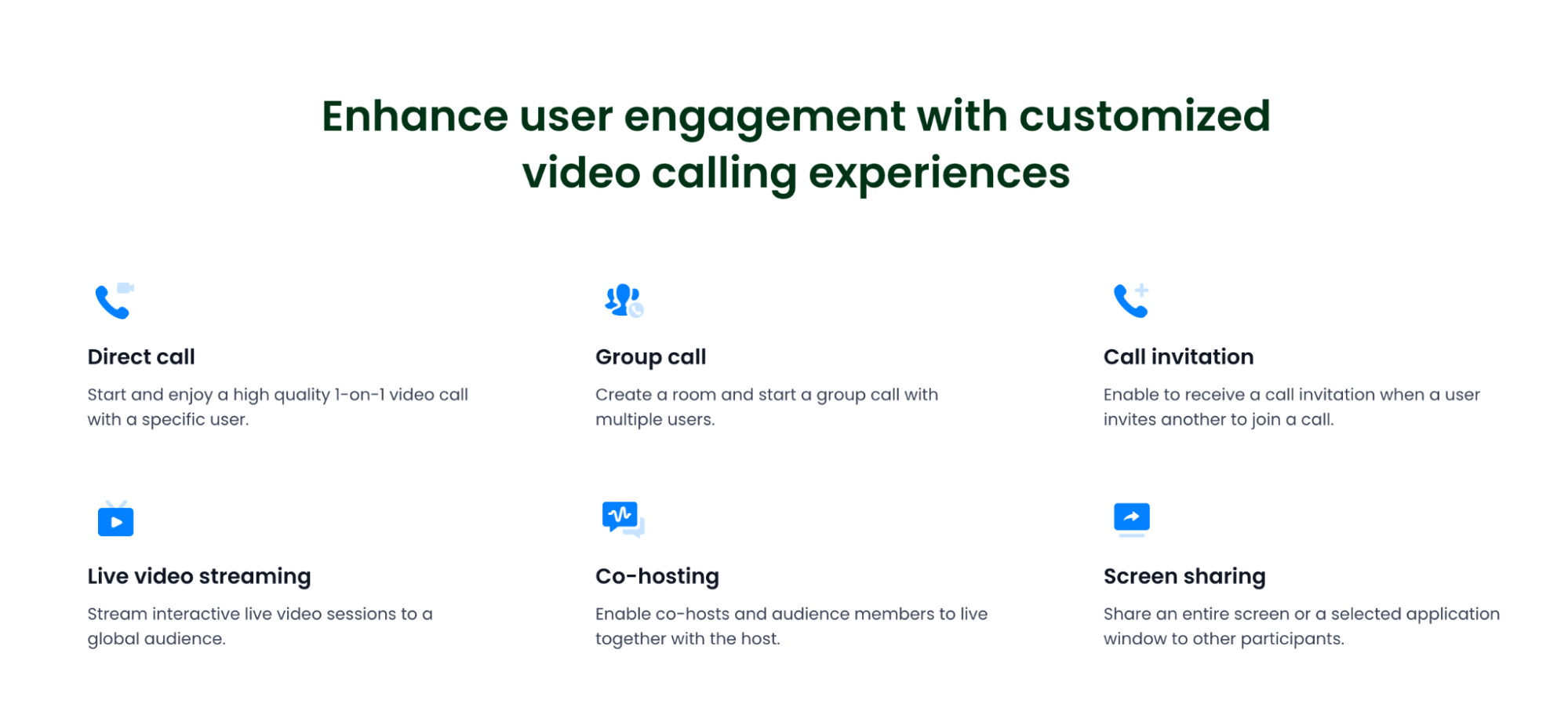 ZEGOCLOUD features landing page