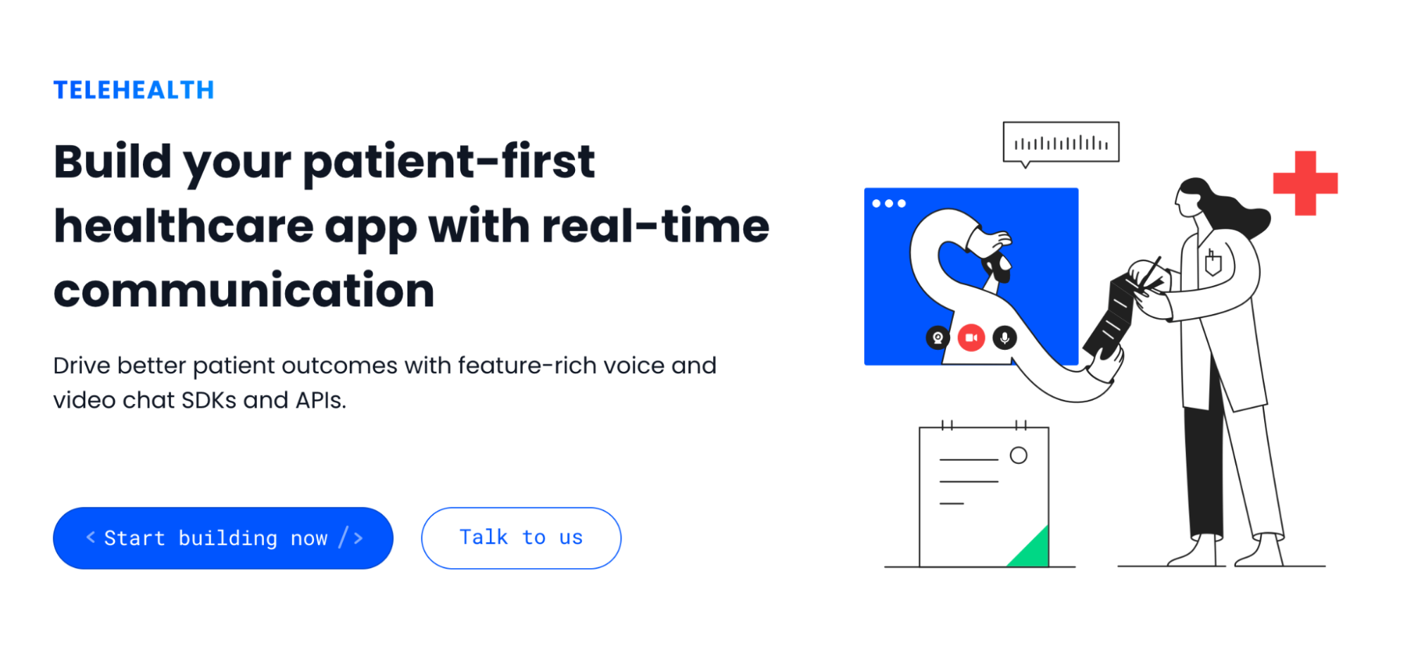 ZEGOCLOUD healthcare landing page