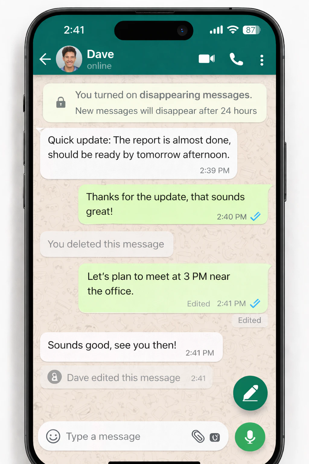 Disappearing Messages, Editing, & Ephemeral Control as Activity Accelerators in WhatsApp